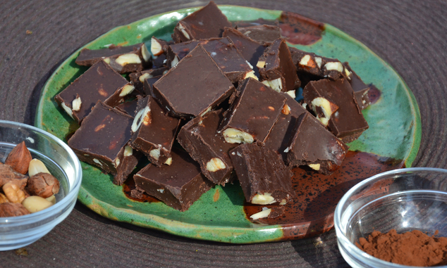 Home-made vegan chocolate